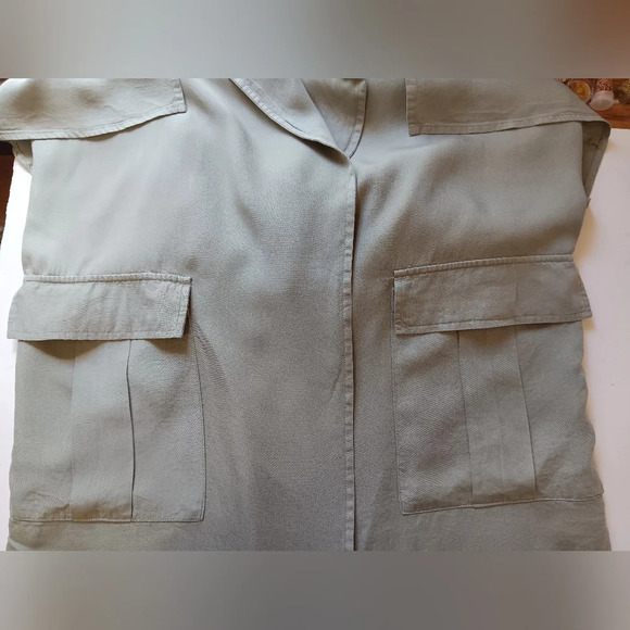 Walter Baker Utility vest jacket, size M, green, Safari Vacation, Lyocell. - Picture 13 of 15